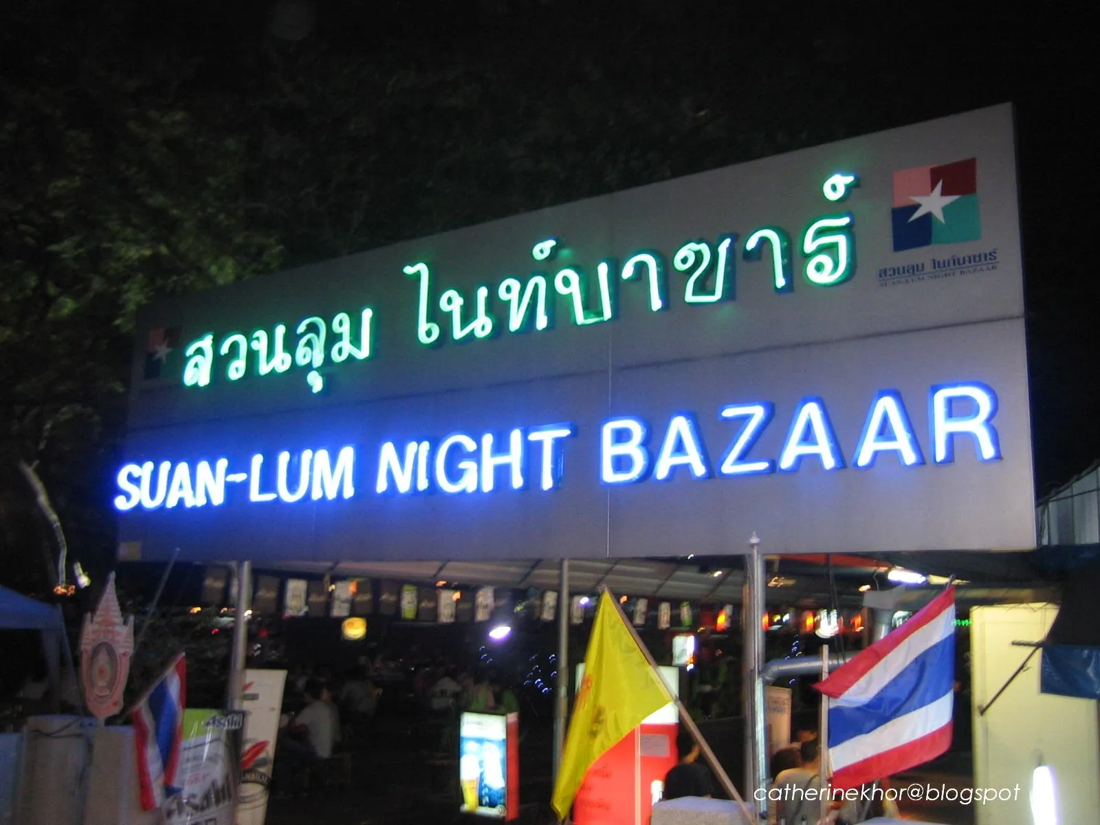 Các điểm đến ở Bangkok Thái Lan Chợ đêm Suan Lum