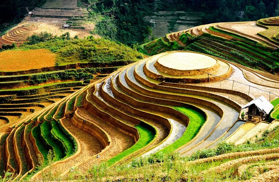 Tây Bắc mùa nước đổ lấp lánh những ô màu Tây Bắc mùa nước đổ lấp lánh những ô màu