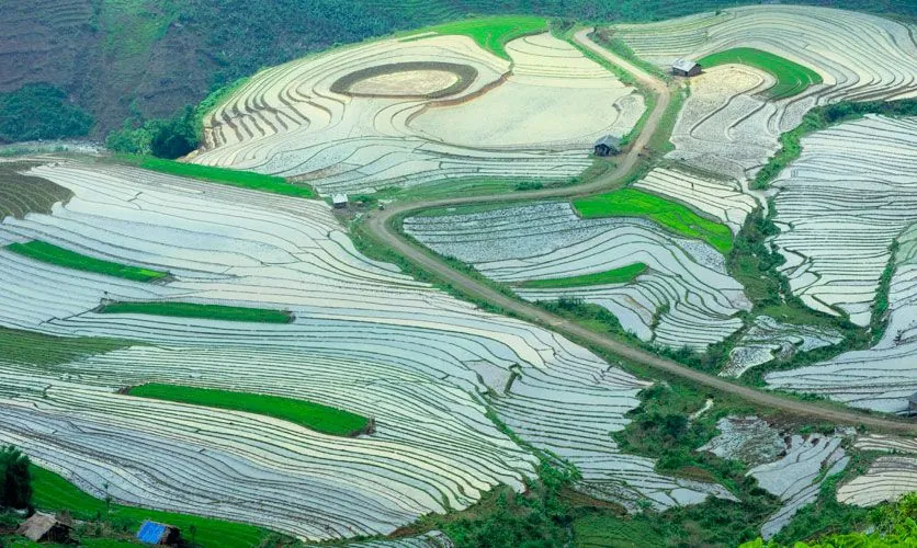 Tây Bắc mùa nước đổ lấp lánh những ô màu Tây Bắc mùa nước đổ lấp lánh những ô màu