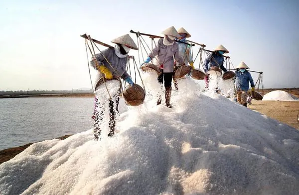 Ruộng muối Hòn Khói đẹp lạ dưới ống kính du khách